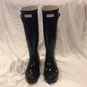 Hunter Original Tall Gloss Boots Black